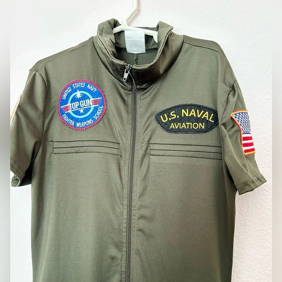 Spirit uniform costume naval jumpsuit Cosplay USA Costume military green sz XS - Picture 2 of 8